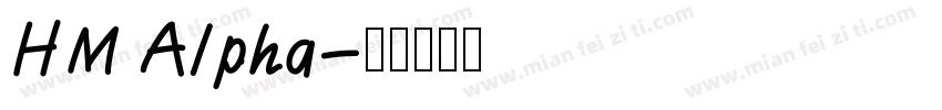 HM Alpha字体转换